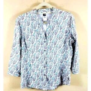 The North Face Paisley Print Activewear‎ Button-Up Women's Shirt XL